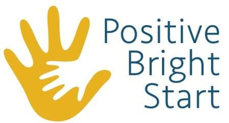 Positive Bright Start logo of child's hand in adult's hand