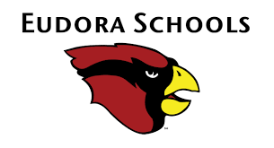 Eudora Schools logo and cardinal mascot