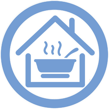 Housing Stabilization Collaborative logo house with soup inside