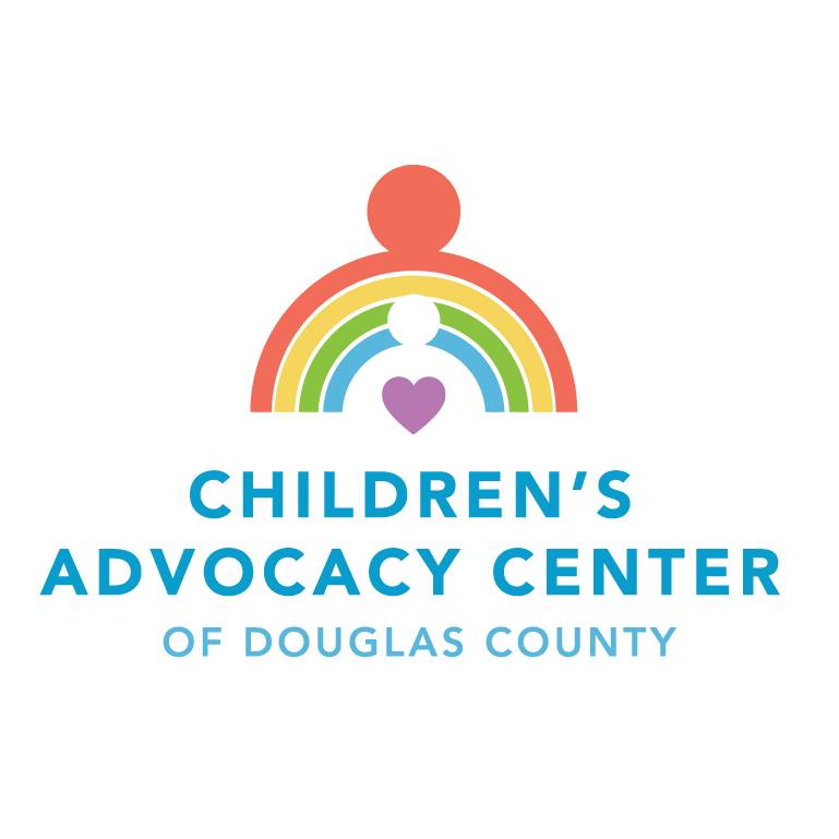Children's Advocacy Center logo rainbow with heart