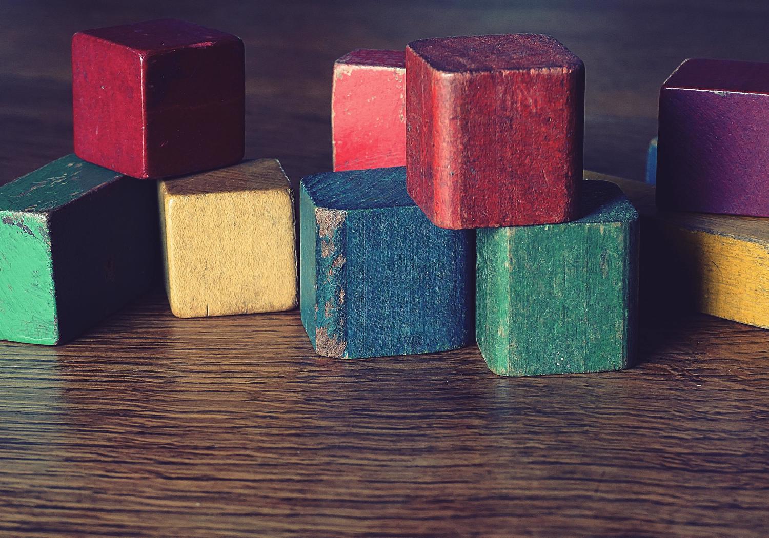 multicolor wooden blocks