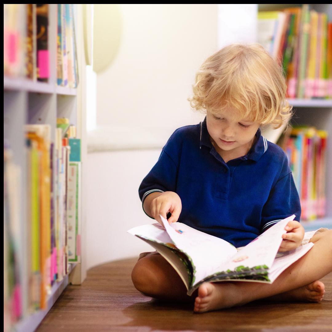 boy reading book