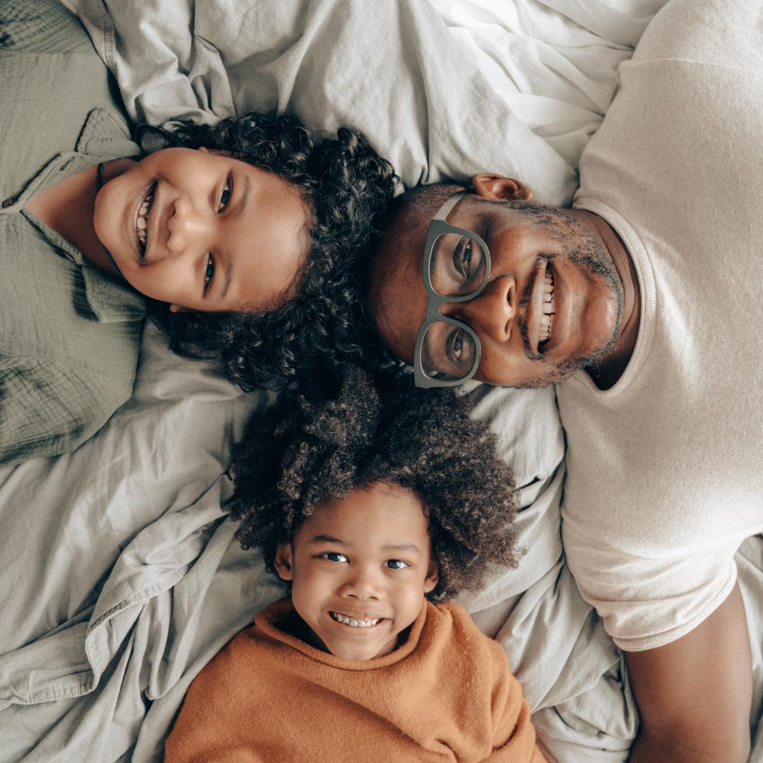 Dad with daughters