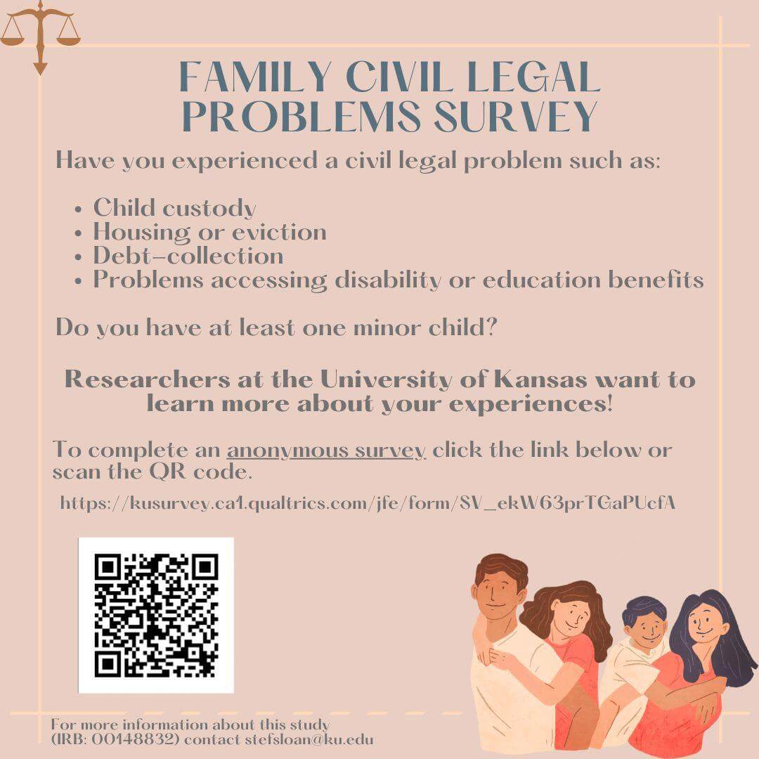 Family Civil Legal Problems Survey flyer