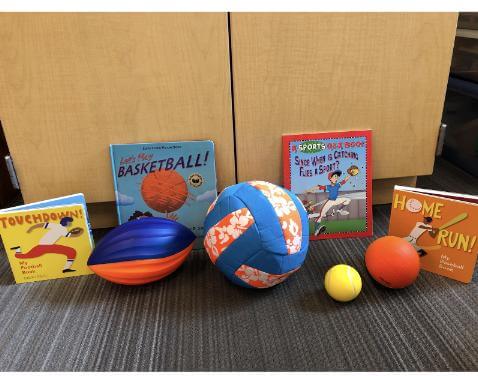 sports ball and books