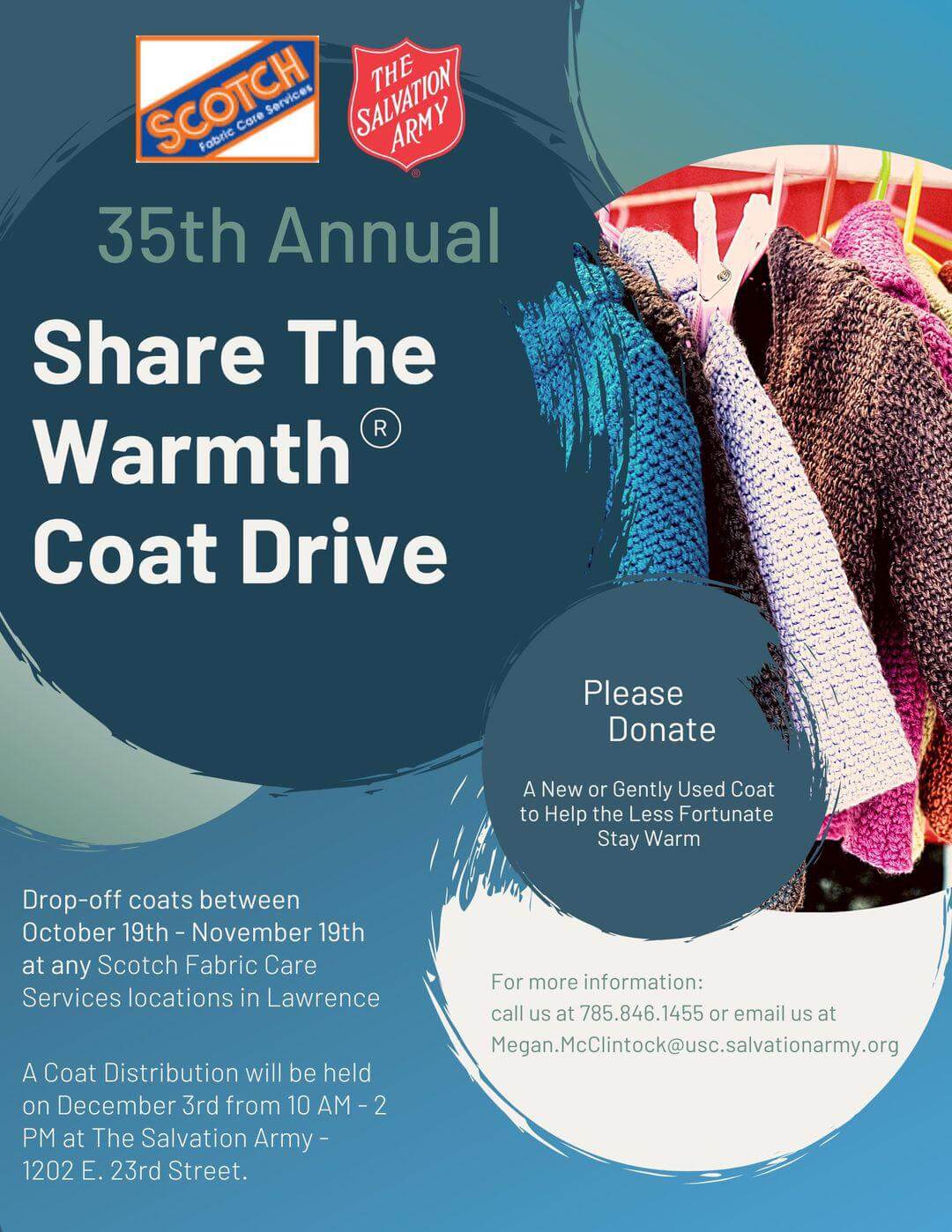 Salvation Army Share The Warmth Coat Drive flyer