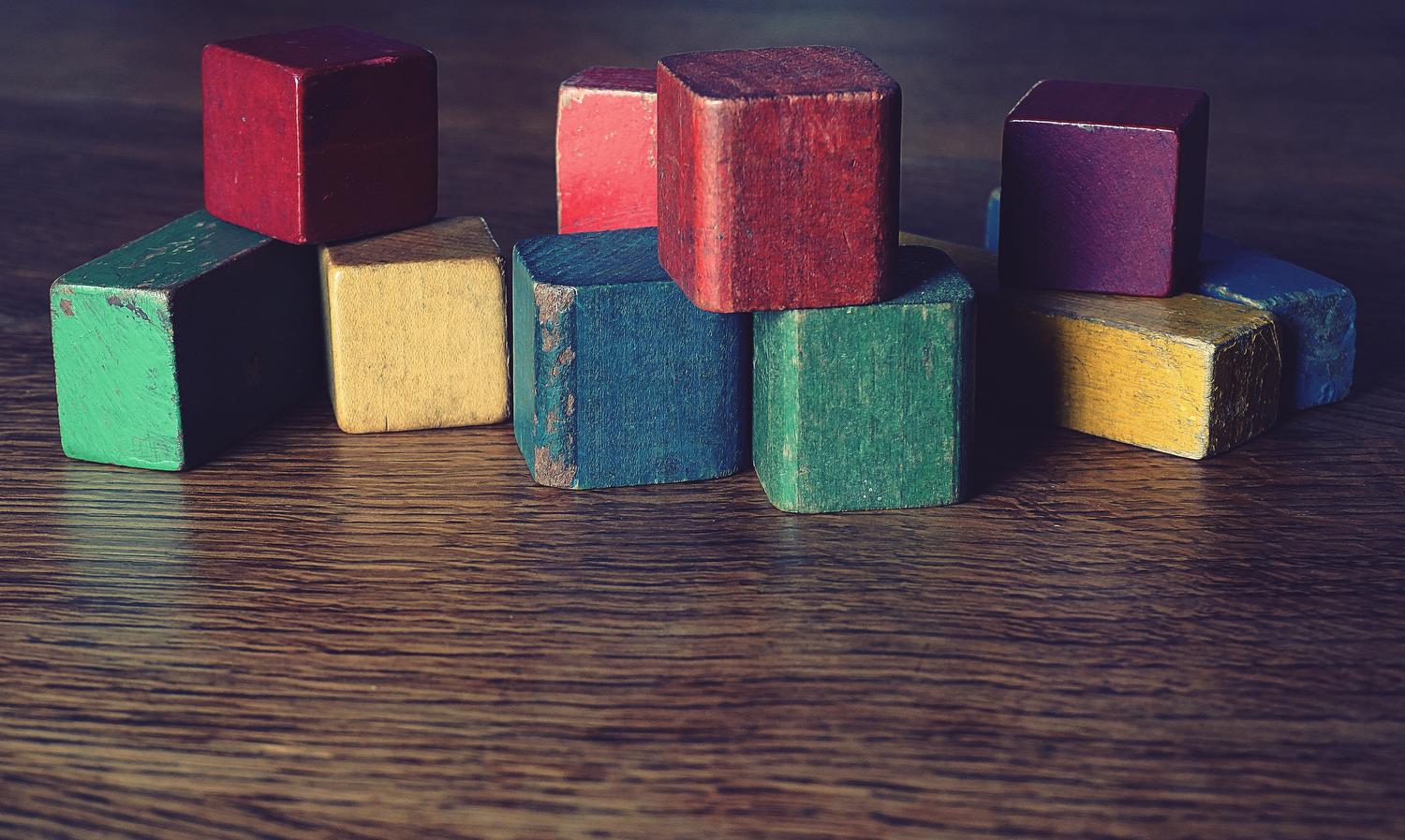 multicolored wooden blocks