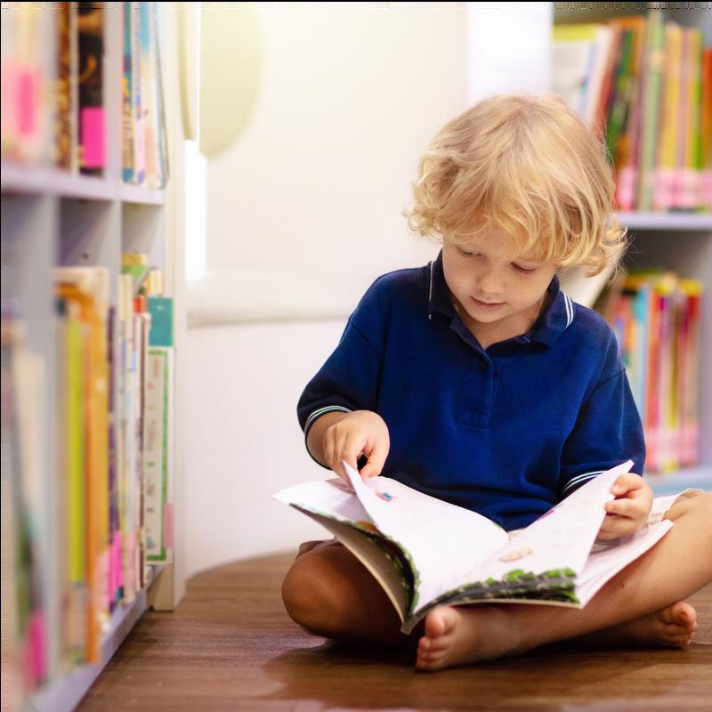 boy reading book