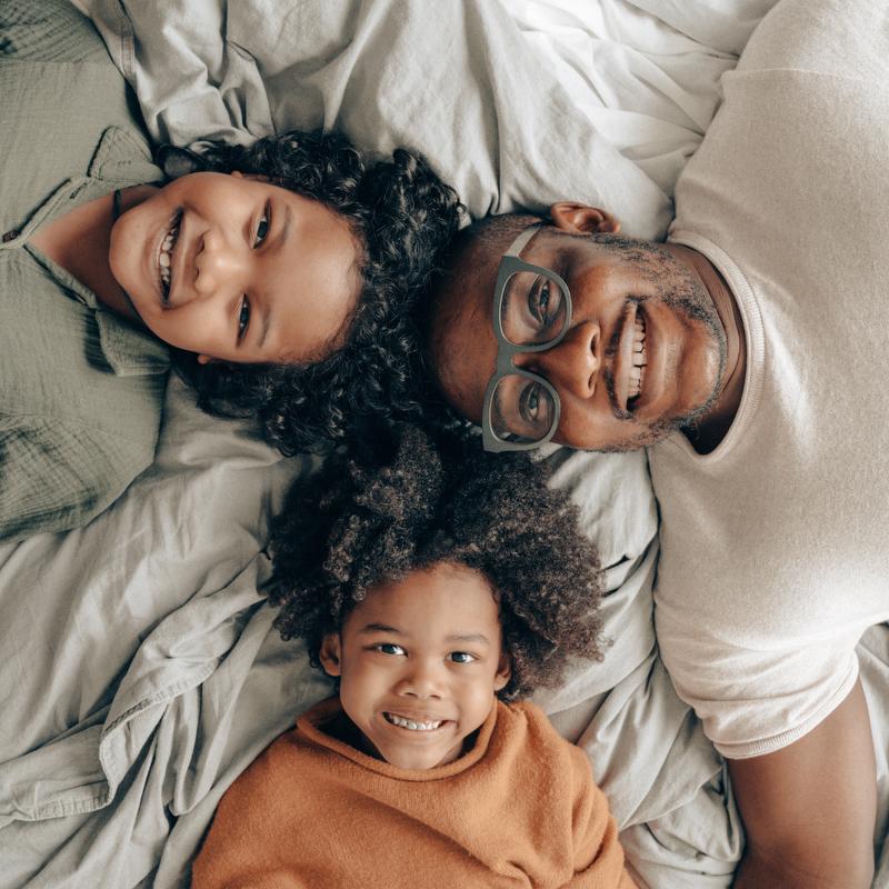 Dad with daughters