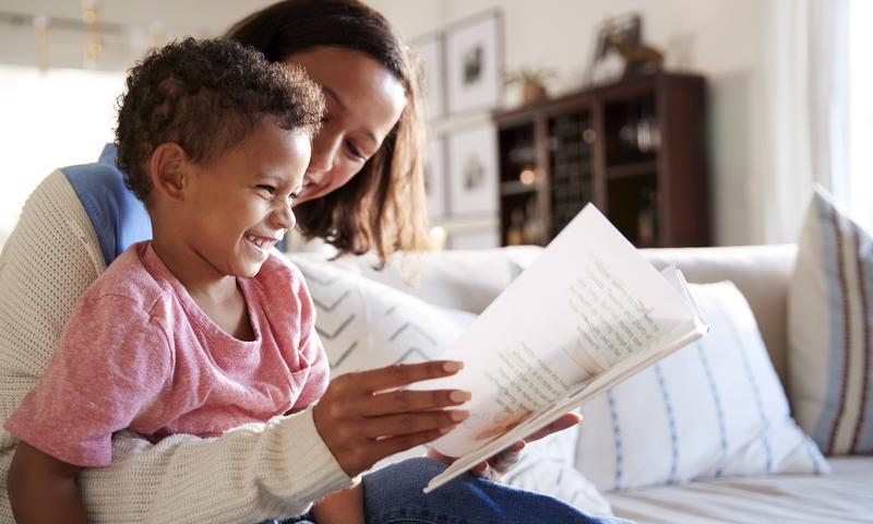 parent reading to child